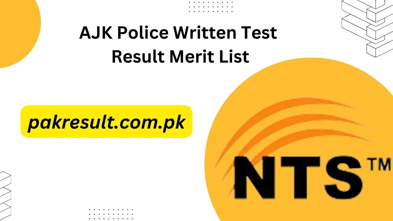 AJK Police Written Test Result 2024 Merit List