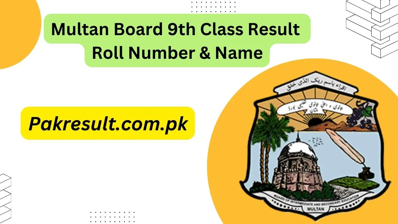 Multan Board 9th Class Result 2024 Roll Number & Name