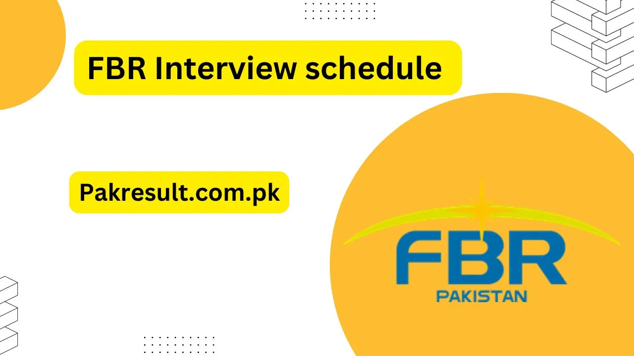 FBR Interview schedule 2024 Merit List Selected Candidates Call Letters