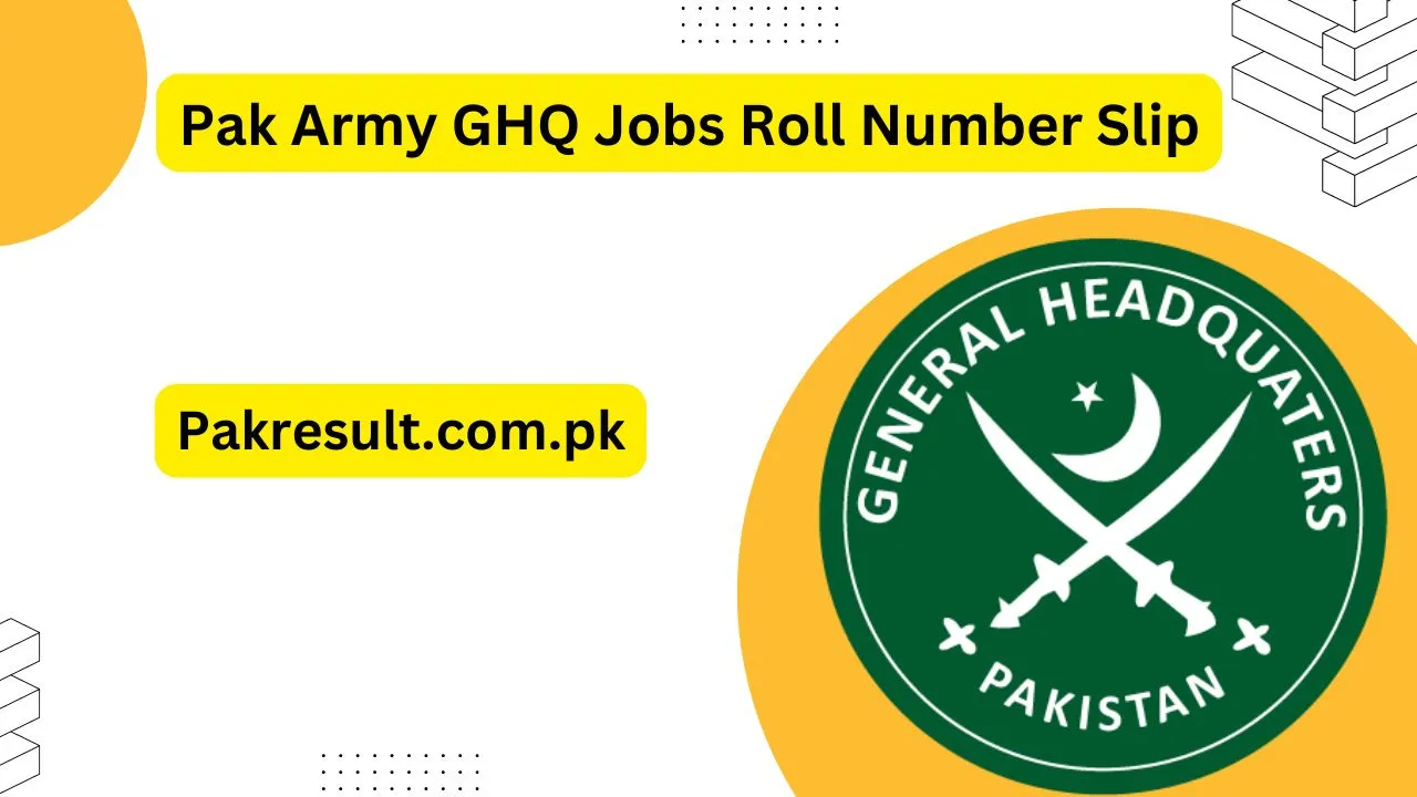 Pak Army GHQ Jobs Roll Number Slip 2024 Download | @amdte-rect.gov.pk